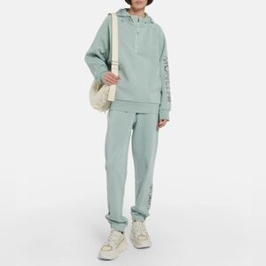 MONCLER Cotton Blend Jersey Blue Bonded Lounge Pants SweatpantsSz XL Org $635
